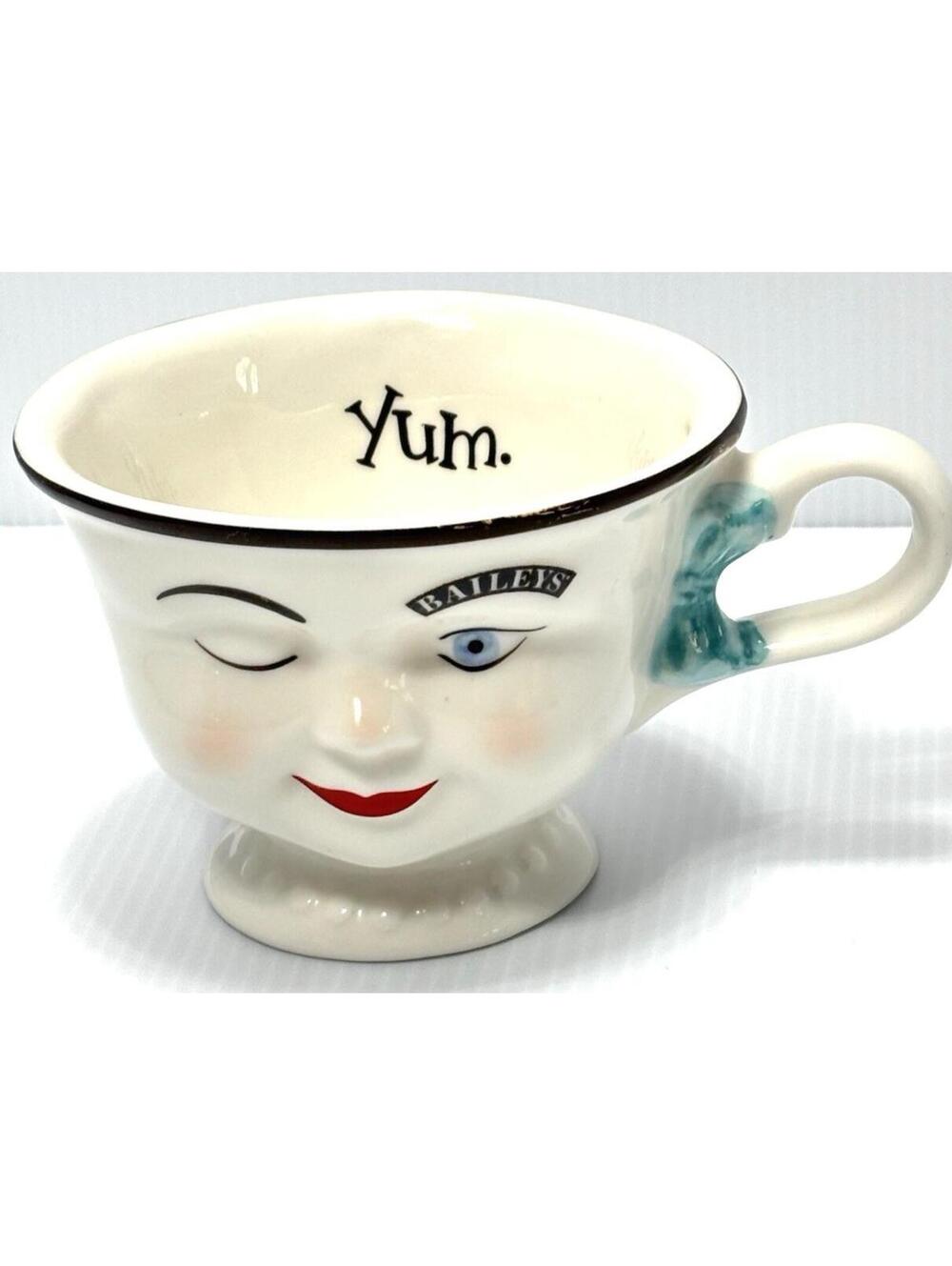 Baileys Irish Cream Limited Edition Winking Woman Ceramic Mug Yum Inside Rim GUC